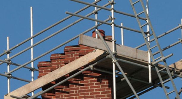 Repointed chimney on a Victorian terrace in Hoole, Chester