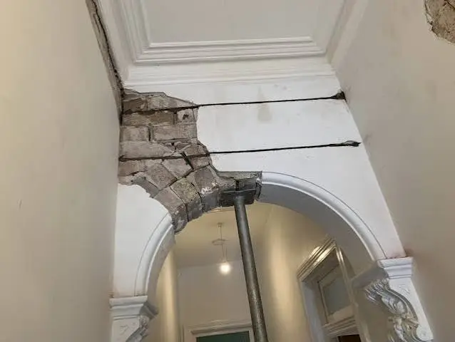 Helical repair to a brick-arch lintel in Mold, Flintshire