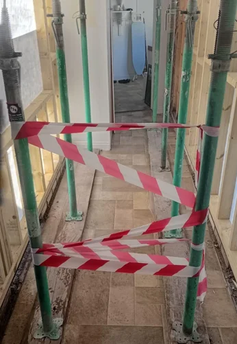 Emergency structural support installed during building works in Wirral