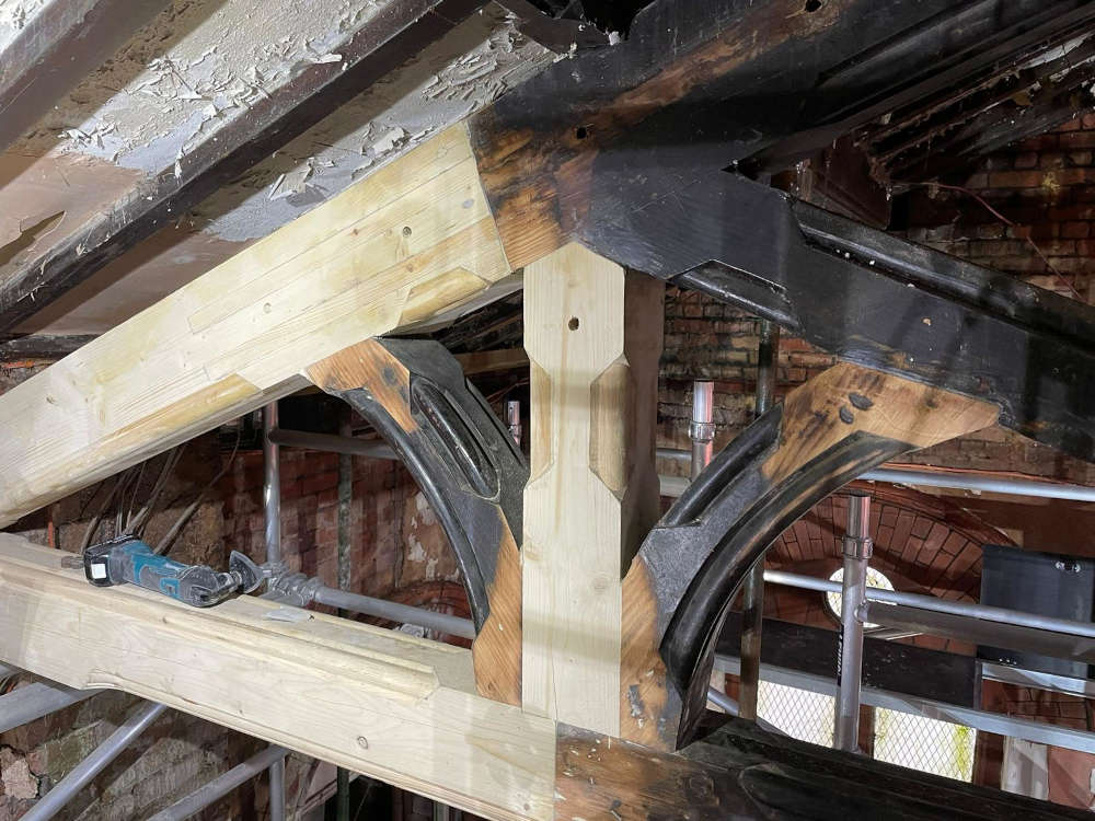 Timber repair work treating dry rot and wet rot, carried out by Quirks Property Maintenance