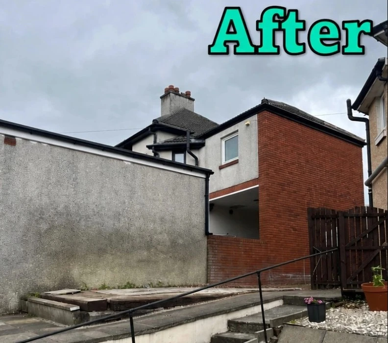 Site clearance ready for new extension following demolition