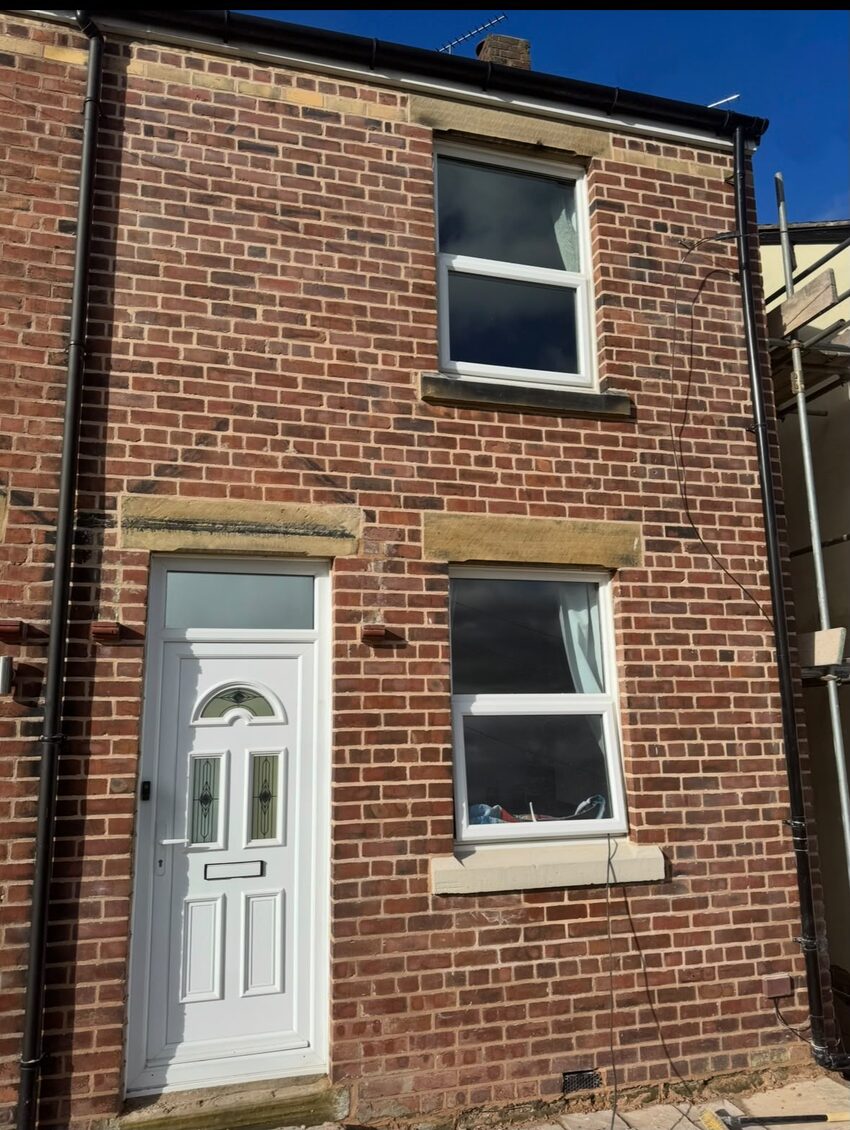 Front elevation of a Bebington property after complete lime mortar repointing