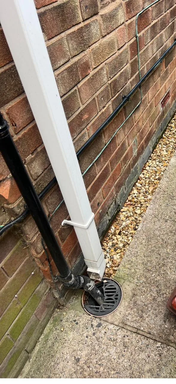 Damp survey inspection at the external wall of a Deeside property