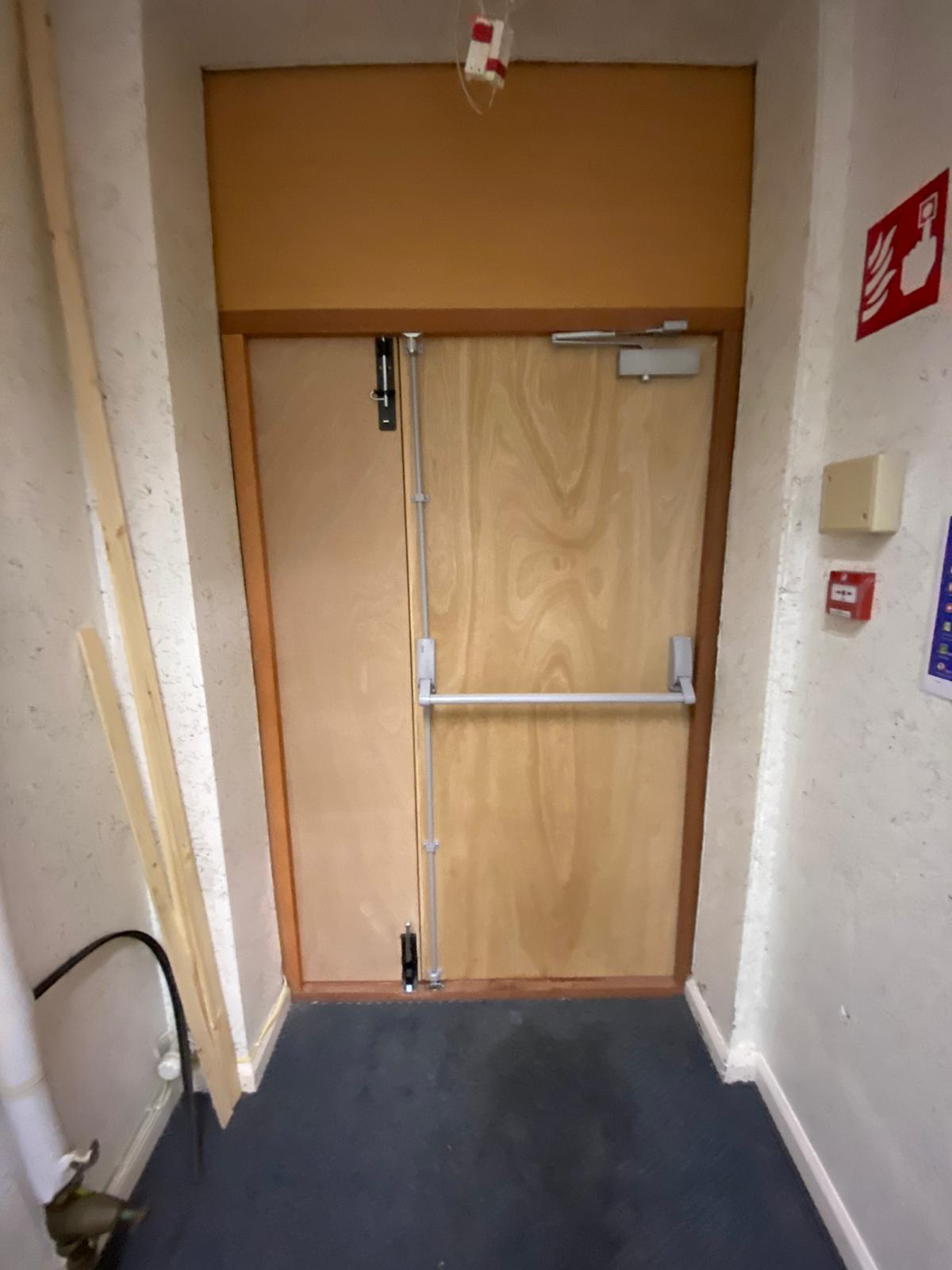 Fire exit door work by Quirks Property Maintenance